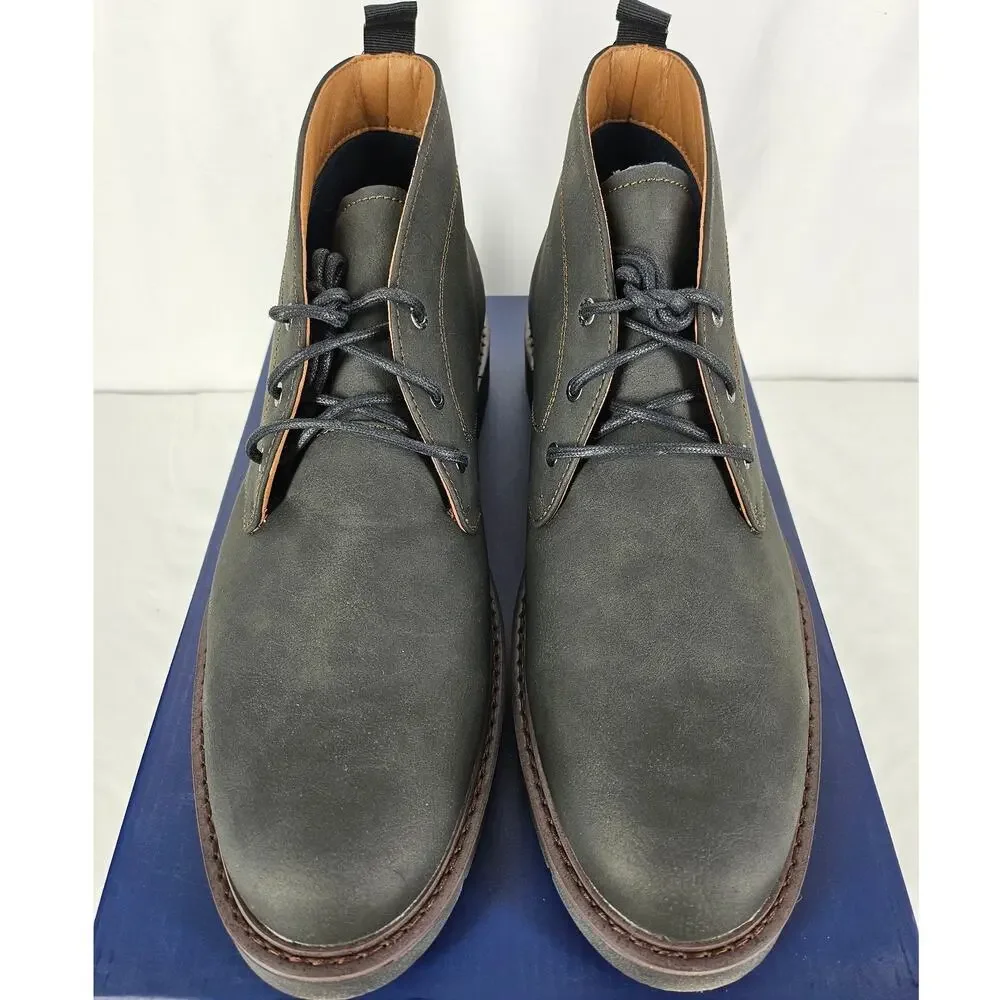 DOCKERS MEN’S DARTFORD MID-TOP LACE-UP CASUAL SHOES – SIZE 12M – GRAY – NIB